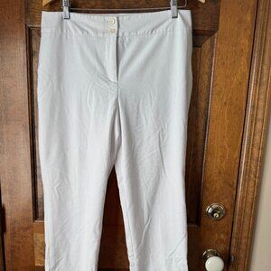 Talbots White Pants w/Flat Front Size 10